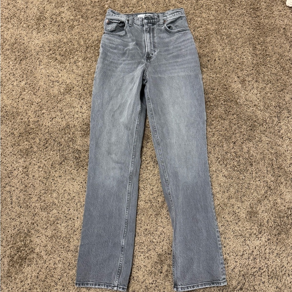 Abercrombie and fitch the 90’s straight ultra high rise curve love jeans